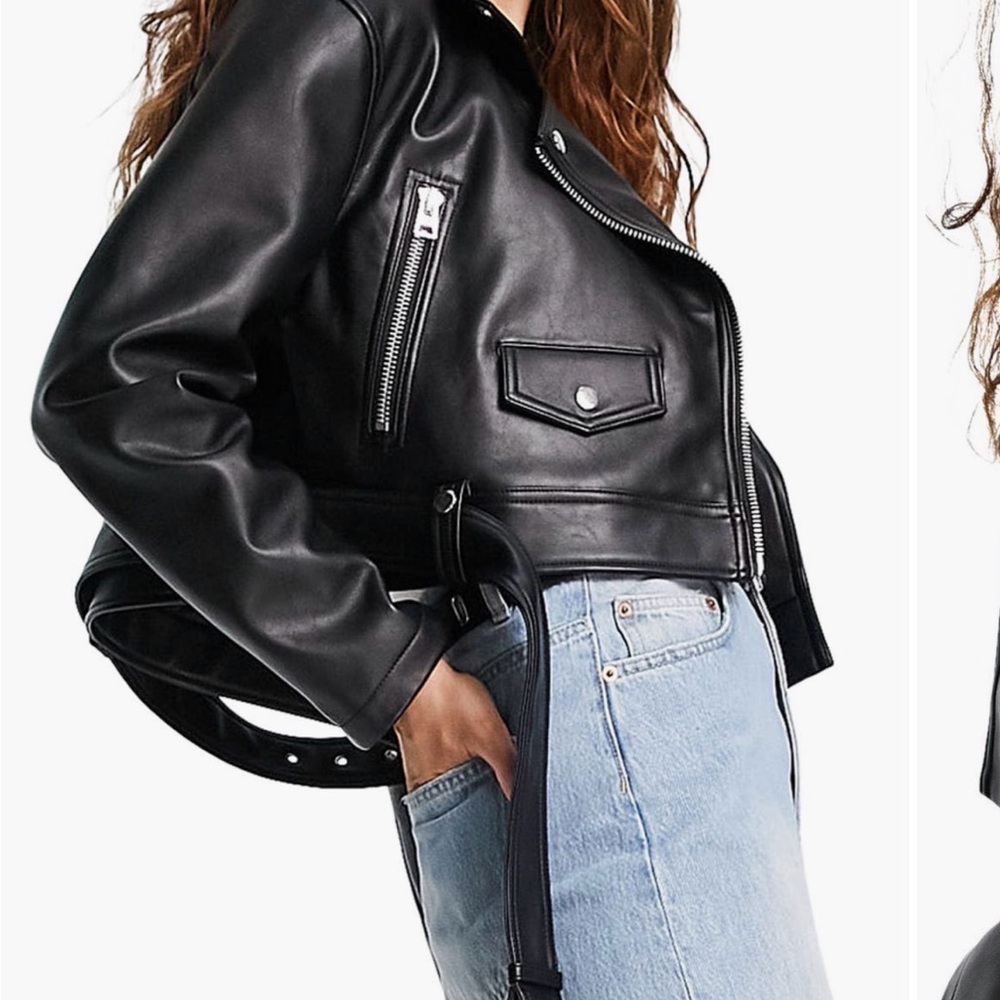 Black Leather Biker Jacket
